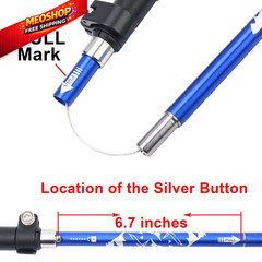 A ALAFEN Aluminum Collapsible Ultralight Travel 1 PC(1 Pole), P1_Blue
