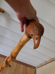 Eagle Head Twisted Wood Solid Walking Stick
