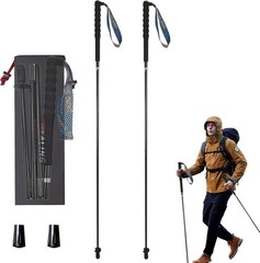 Portable Ultralight Carbon Fiber Trekking Poles – Compact & Durable for Hikers