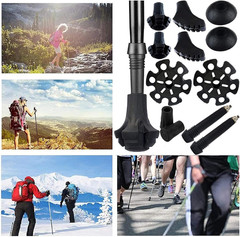 Trekking Poles Tips, Rubber Hiking Sticks End Caps Protectors Replacement Access