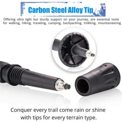 2x Trekking Poles Walking Hiking Sticks Adjustable Nordic Anti-shock Alpenstock
