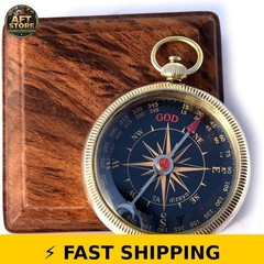Trust in The Lord Engraved Compass with Wooden Box – Gift for All Occasions