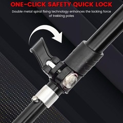 Lightweight Aluminum Collapsible Trekking Poles 2Ps for Hiking