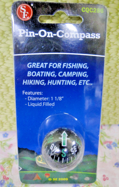 Compass, PIN-ON, Liquid filled, Always upright, #CQC286