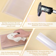 10pcs Clear A5 Book Covers Plastic Exercise Books Covers Waterproof Plastic