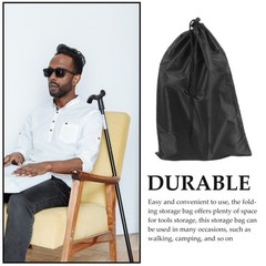Crutch Storage Bag for Hiking and Camping with Drawstring Closure