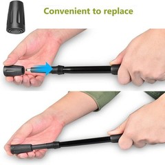 6X Reinforced Rubber Tip End Hammers Trekking Pole Hiking Walking Stick Cane
