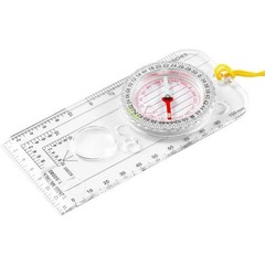 Compass Ruler Magnifying Scale Scout Hiking Camping Boating Orienteering Map US