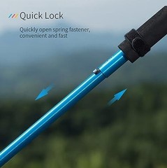 Trekking Poles -2 Ultralight Collapsible Carbon Fiber A#Aluminum Rainbow-110cm