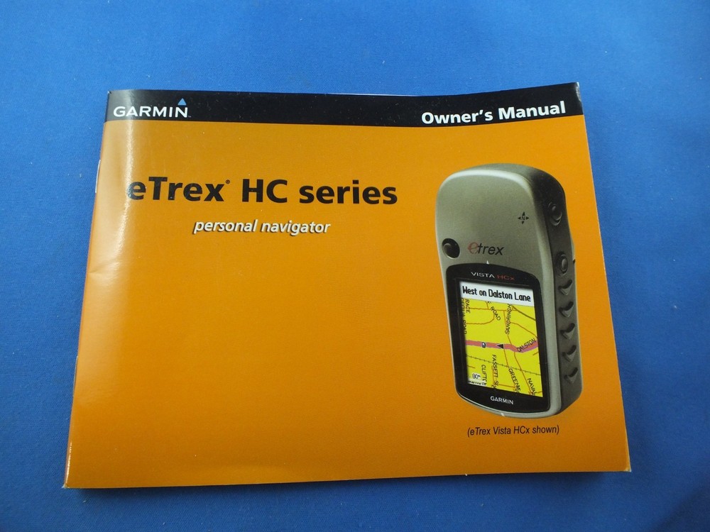 Original Garmin Owners Manual eTrex HC series instructions manual TOP