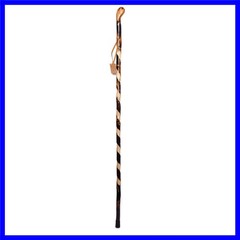Handcrafted Nature Wood Hiking Stick 55 Inches Long – with Hand Strap and Rub…