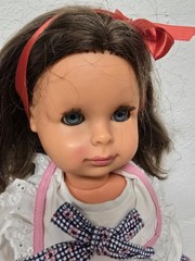Vintage ELA doll, 42 cm, talking doll, made in Germany, sleeping eyes, very…